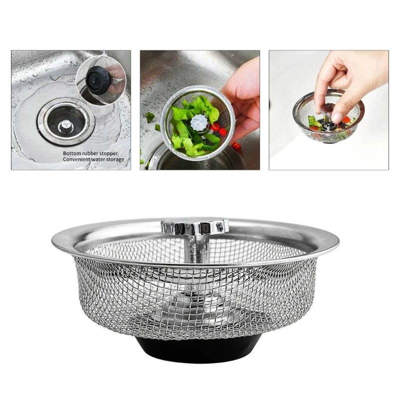 

Anti Blocking Sink Plugs with Quality Filter Screen for Food & Debris Easy to Clean Sink Filter Convenient Sink Plug