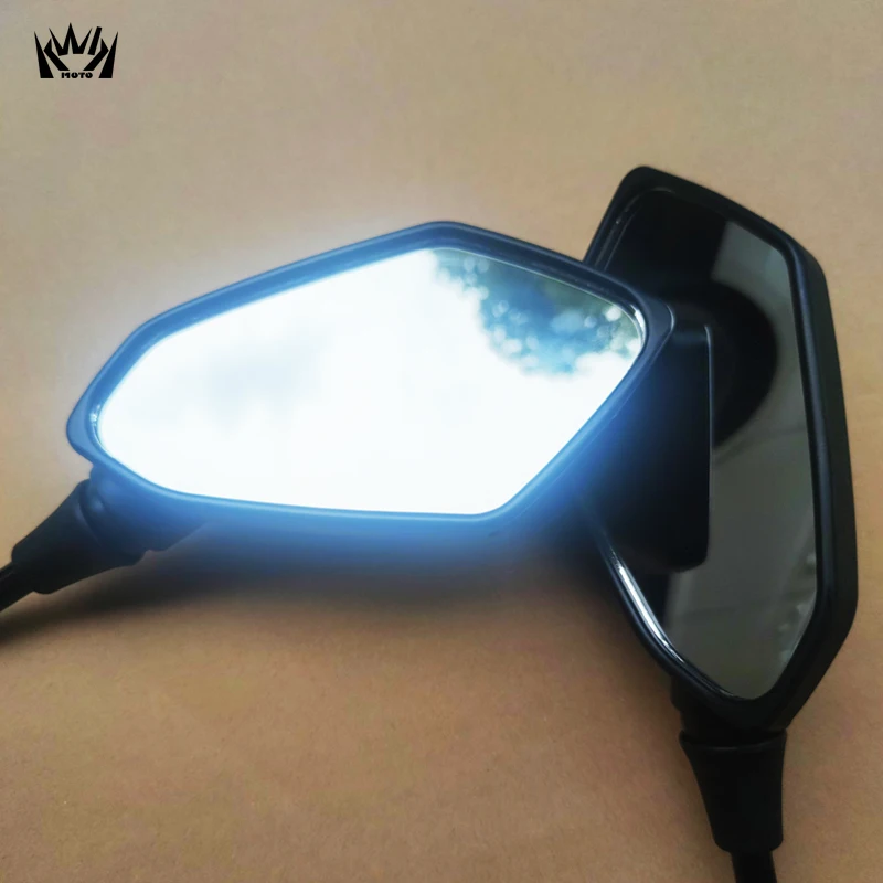KWIKMOTO 범용 오토바이 미러, 전기 자전거 스쿠터 백미러, 전기 모빌 후면 볼록 미러, 10mm, 2 개 쌍