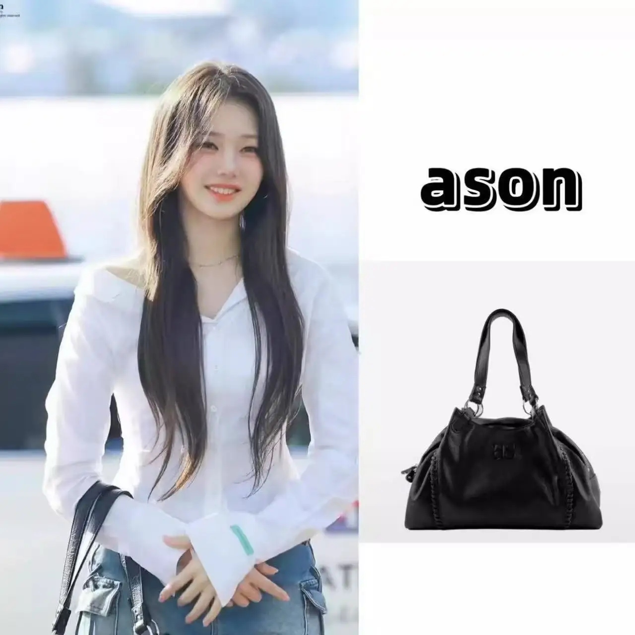 Ason Wanderer Bag Korea 25FW Leather Mini Motorcycle Shoulder Bag