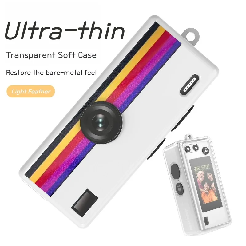 2in1 보호 키트 Kodak Charmera 미니 카메라 필름용 강화 유리 스크린이 포함된 Transprent TPU 케이스 안티드롭 카메라 키트