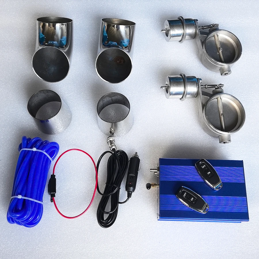 Car Exhaust Air Valve Vacuum Pump Operated Sound Cutout Two Valves System Remote Control Manufacturer