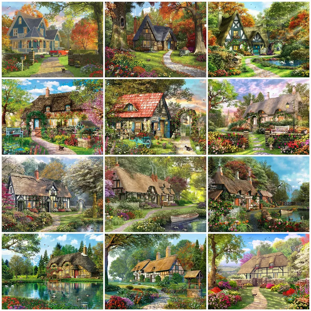 Description Picture 4 of itemKAMY YI 5D Diy Customized Diamond Painting Cross Stitch Town Scenery Square Round Mosai Simplec Handmade Crafts