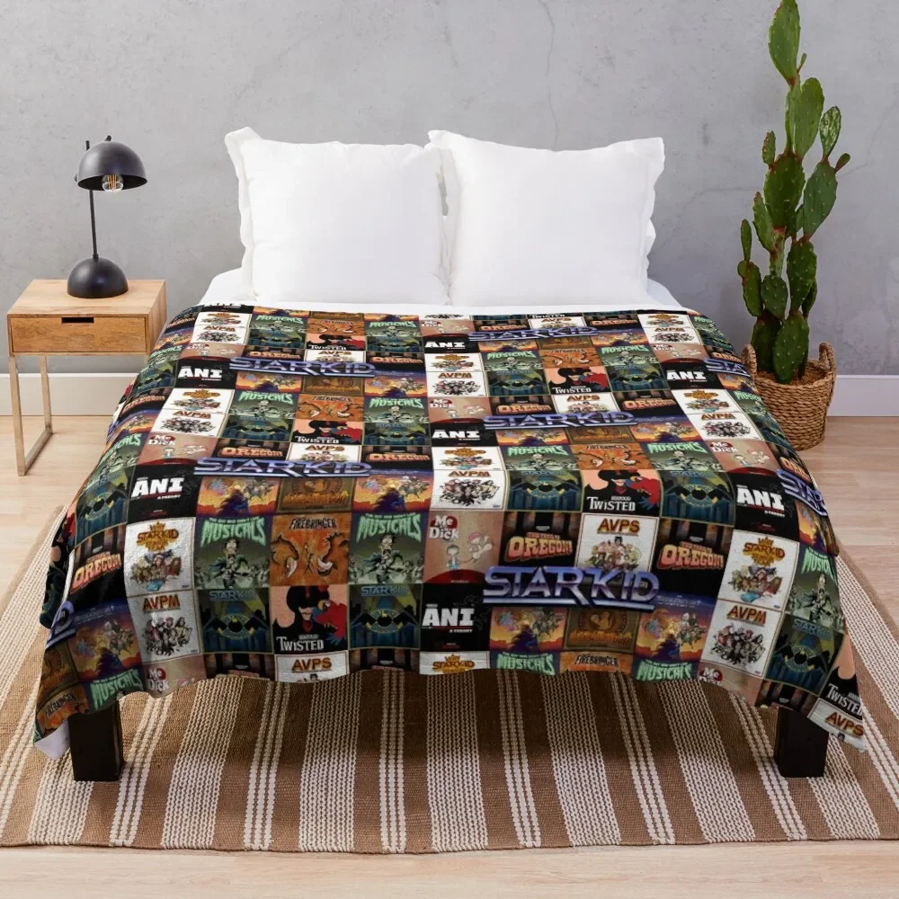

Starkid collage Throw Blanket fluffy Furrys Blankets
