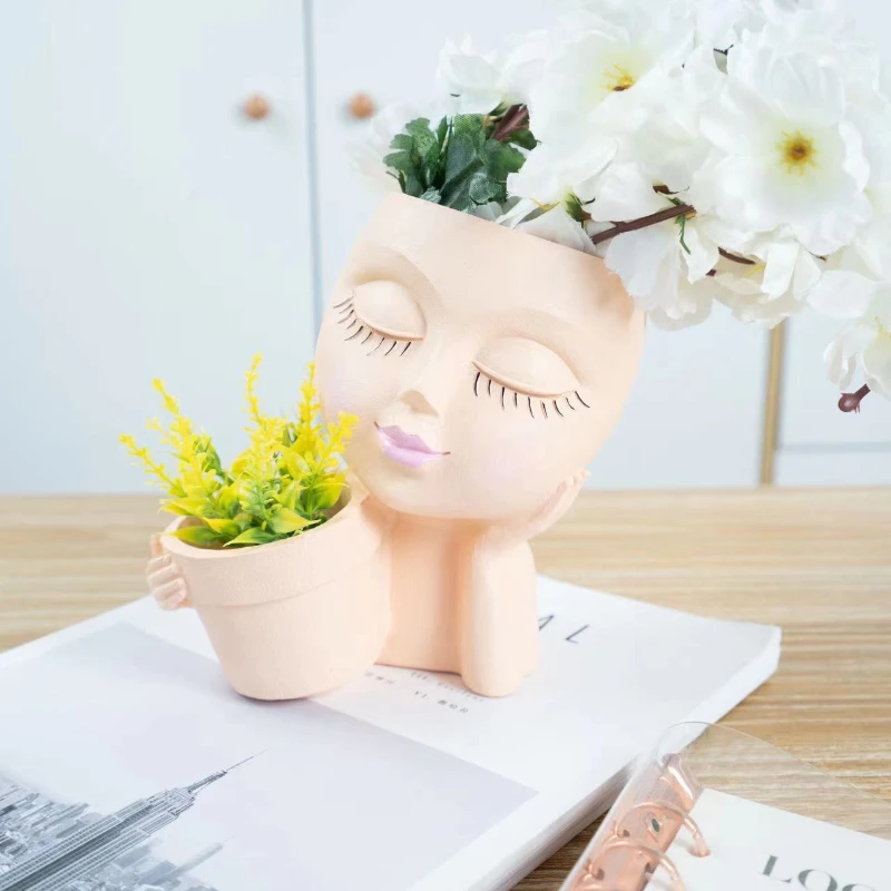 

2023 New European Gardening Fleshy Resin Flower Pot Wholesale Desktop Ornaments