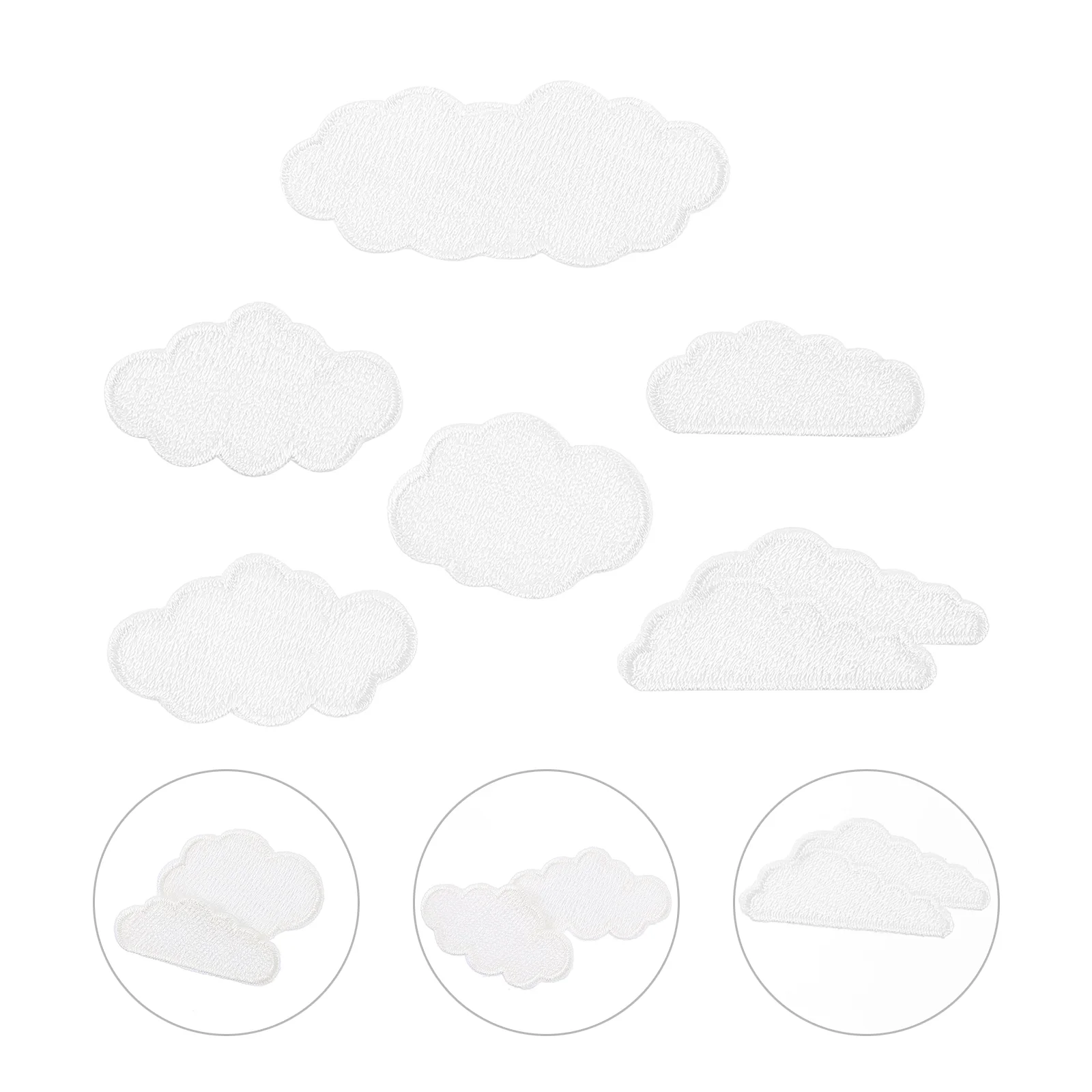 

6 Pcs Small Sewing Cloth Stickers Child Letter Clothes Patches Embroidery Thread Jeans