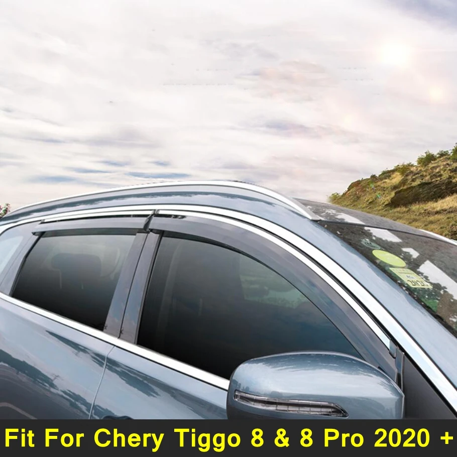 

Fit For Chery Tiggo 8 & 8 Pro 2020 - 2022 Car Exterior Window Visor Cover Styling Decoration Weather Rain Shield Accessories