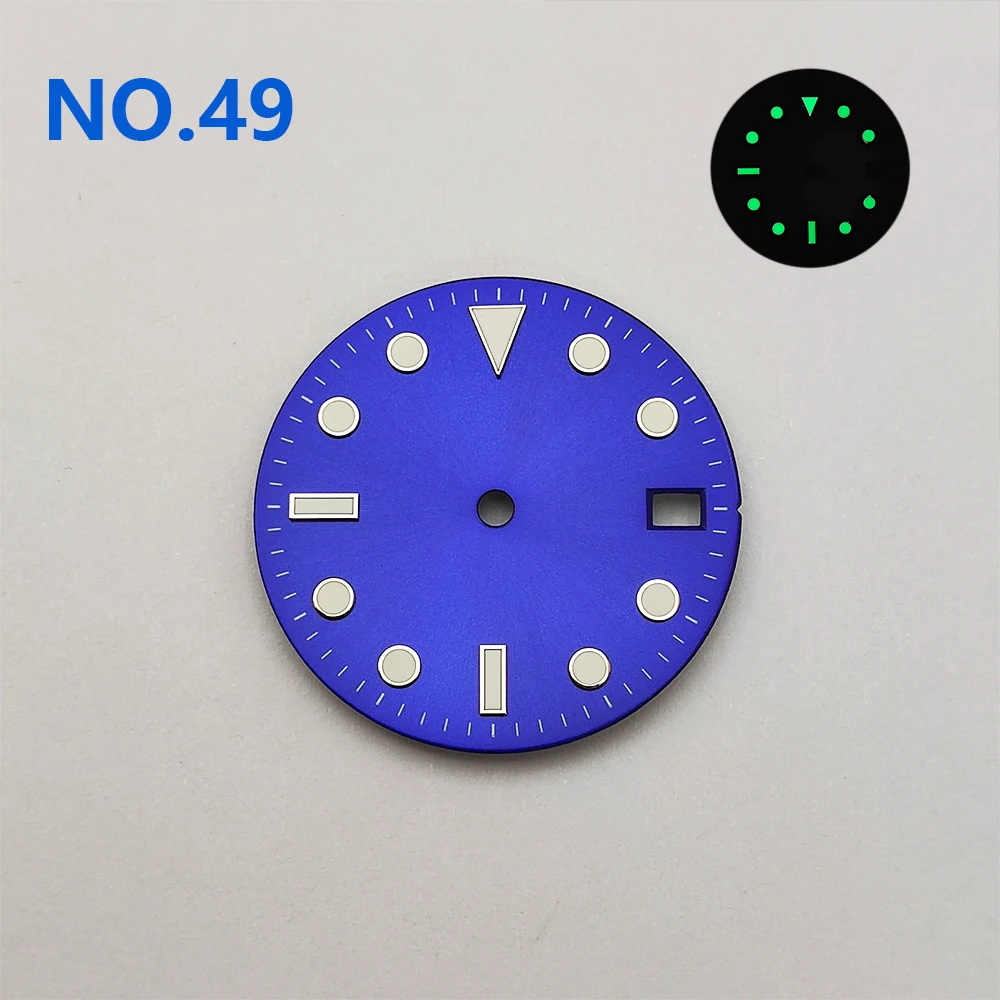 NH35 Watch Dial 28.5mm Green Luminous Watch Face Suitable for NH35/NH36 Movement Watch Dial Accessories