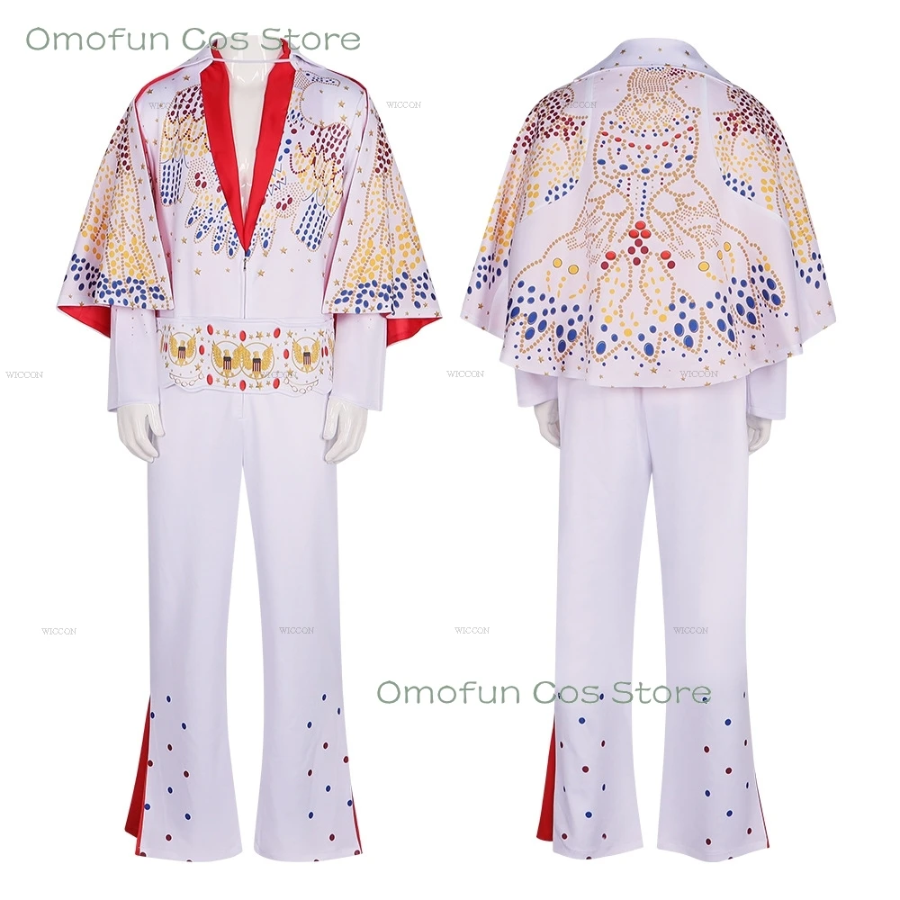 Men Women Elvis Cosplay Costume Wig Rock Flares