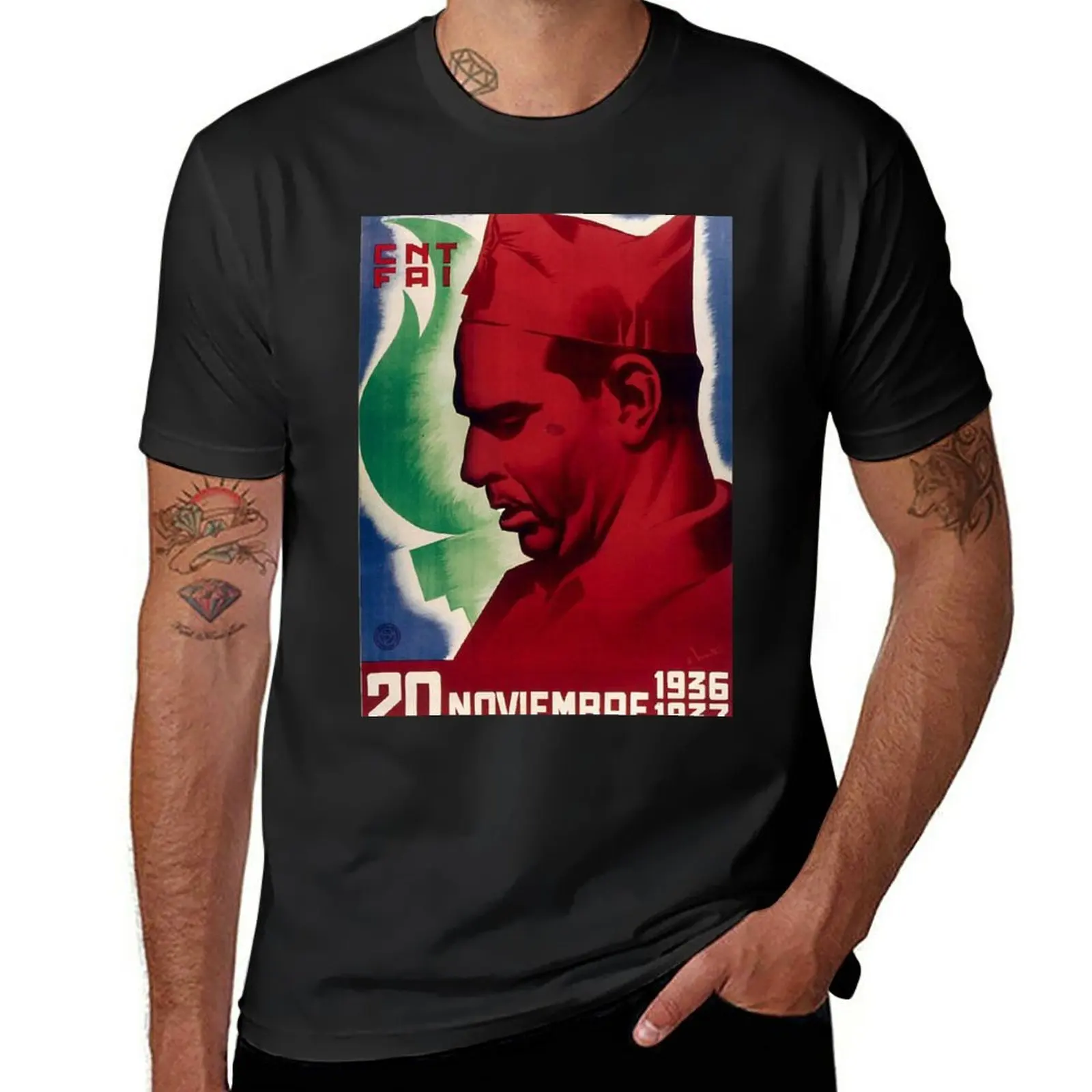 

DURRUTI T-Shirt plus sizes anime clothes plain Aesthetic clothing T-shirt men