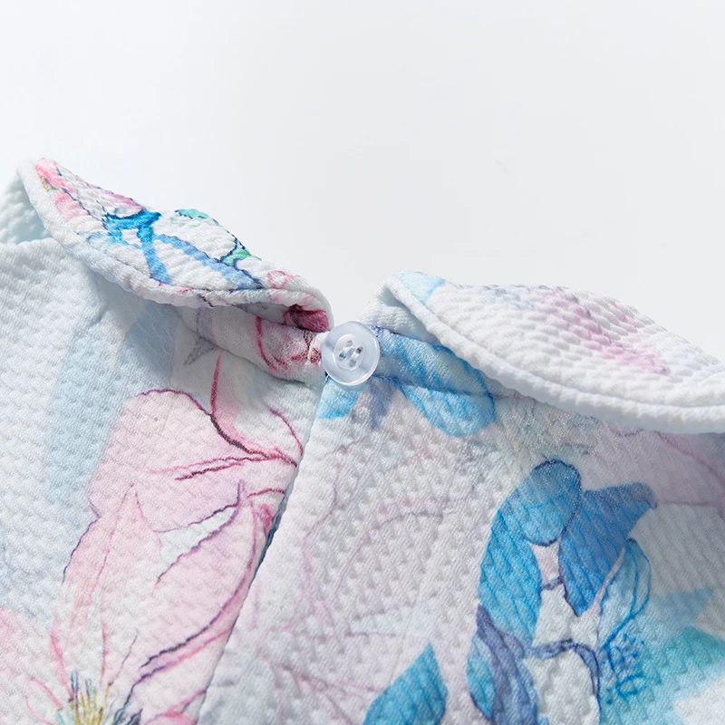 2025 Children 's Clothing for Kid Clothes for Baby Girls Summer Cotton Cartoon Flowers Kids Dresses Vestidos