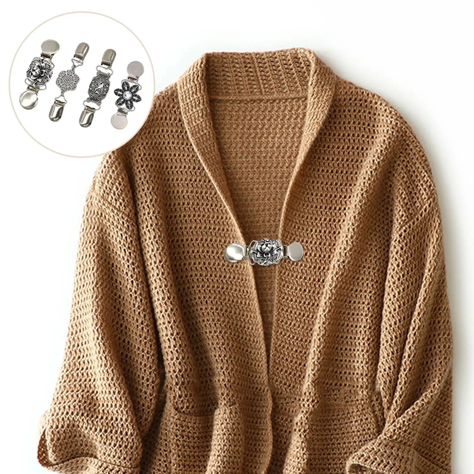 Sweater Cardigan Clip Button, Sweater Cardigan Clip Women