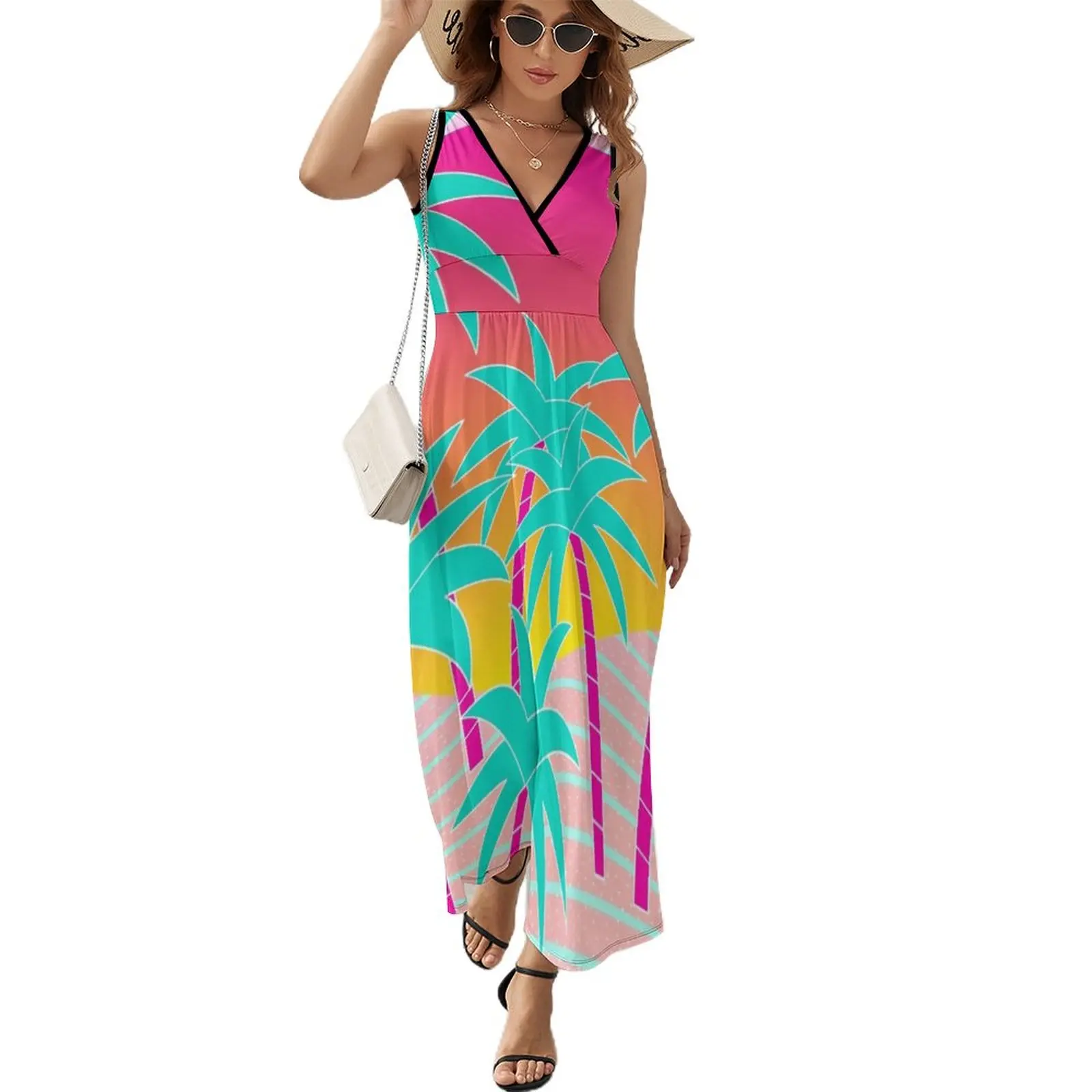 

Hello Miami Sunset Sleeveless Dress Women's clothing dresses for official occasions women's summer dress 2023