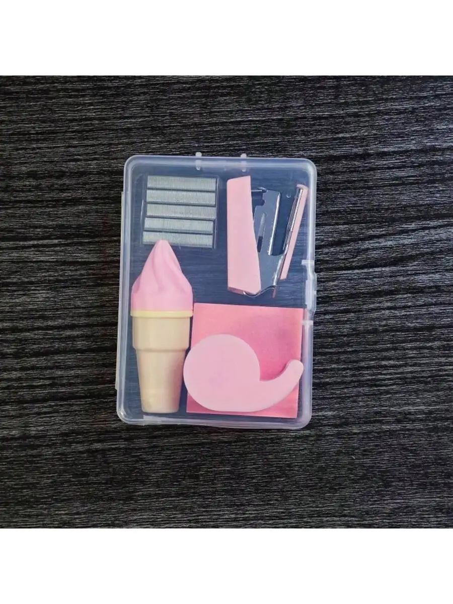 Macaron-Inspired Colorful Stationery Set: Mini Stapler, Tape, Staples, Notebook & Markers