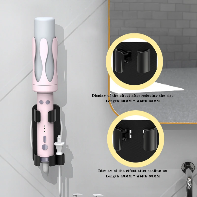 Houseeker Hair Curler Straighteners Holder Wall Mounted Curling Bracket Bathroom Hair Dryer Organizer Storage Rack