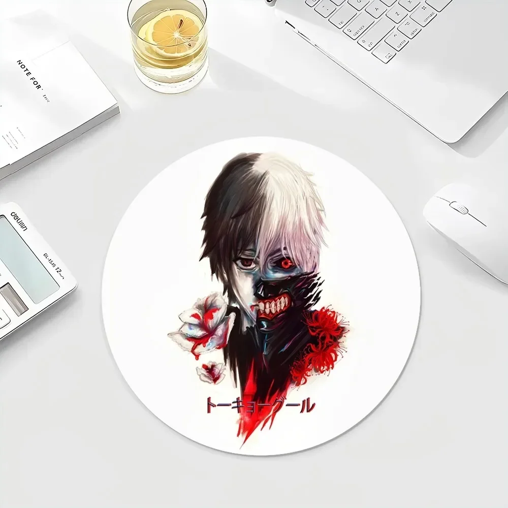 Tokyo GhoulAnti-Slip Round Office Student Gaming Thickened Writing Pad Non-slip Cushion Mouse Pad for PC Mouse Carpet 6