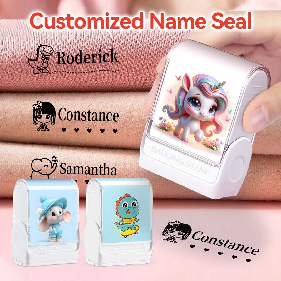 Baby Name personalized Dresses shoes school bag tags Student Stamp Kindergarten Clothes Waterproof Sticker gift set