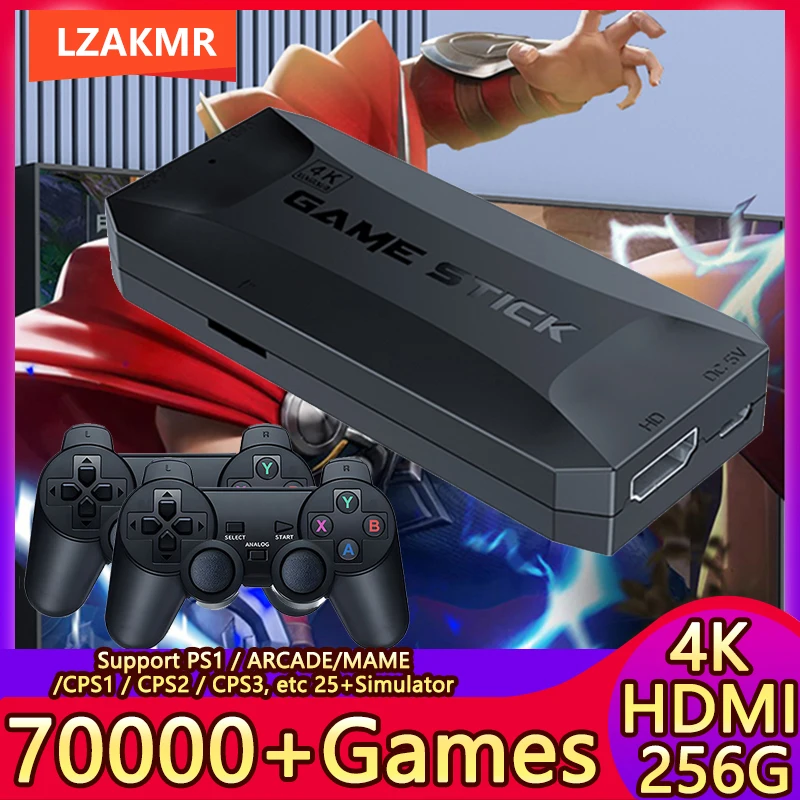 

NEW 4K HDMI M16 Games Box Console 256G 70000+Games Retro Game Box For PS1 ARCADE Supports 25 Emulators Four People Play Together