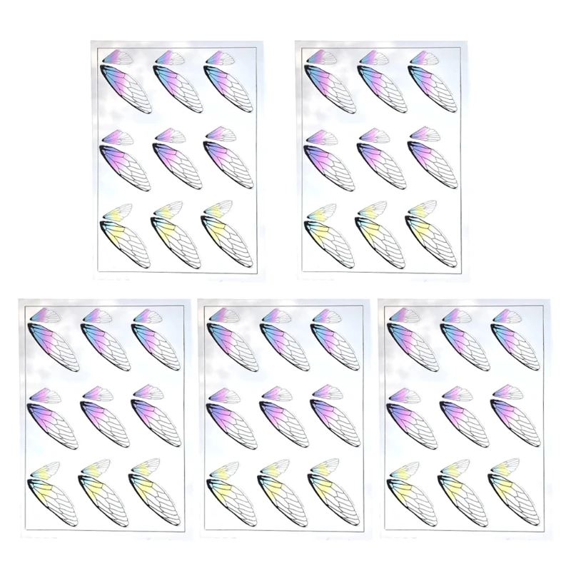 5 Sheets for Butterfly Stickers Art Decorations Crystal Epoxy Resin Mold Fi