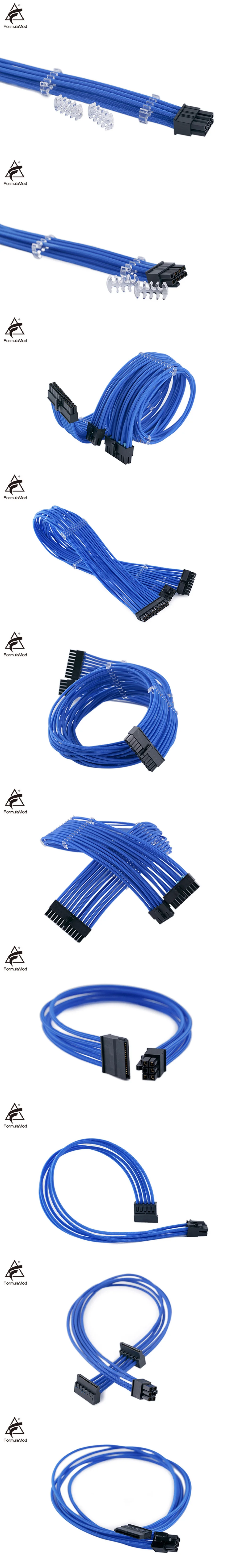 FormulaMod Vollständig modulares Netzteil-Kabelset, 18AWG ummantelt, Set für Corsair/ASUS/Antec/Seasonic/Coolermaster, bitte überprüfen Sie die Kompatibilität – Detail 4