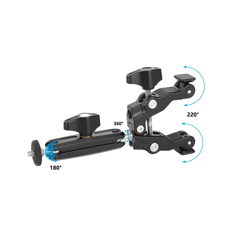Multi-function Super Clamp with 3.5" Ball Head Magic Arm for GPS Phone Monitor V