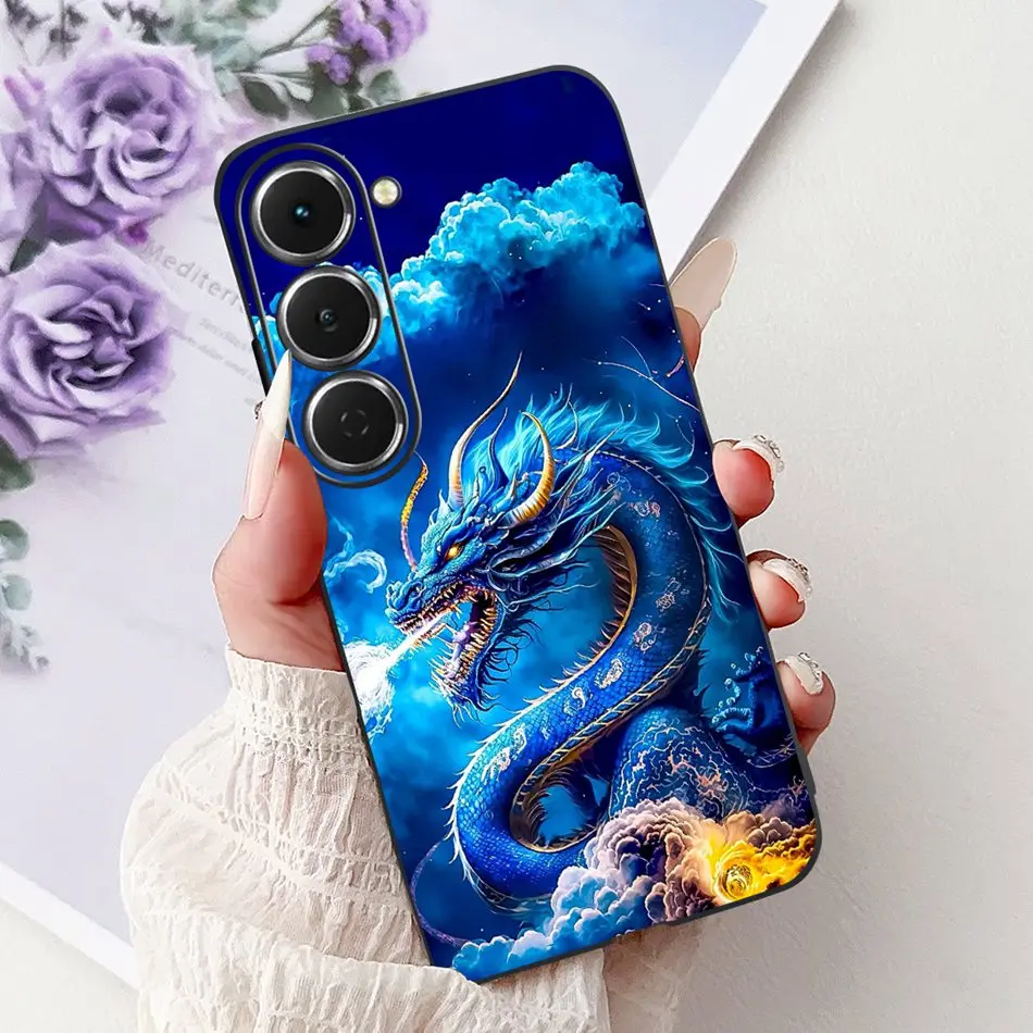 Cool Dragon Tiger Painted Soft Silicone TPU Phone Case for Tecno Spark 40 Series