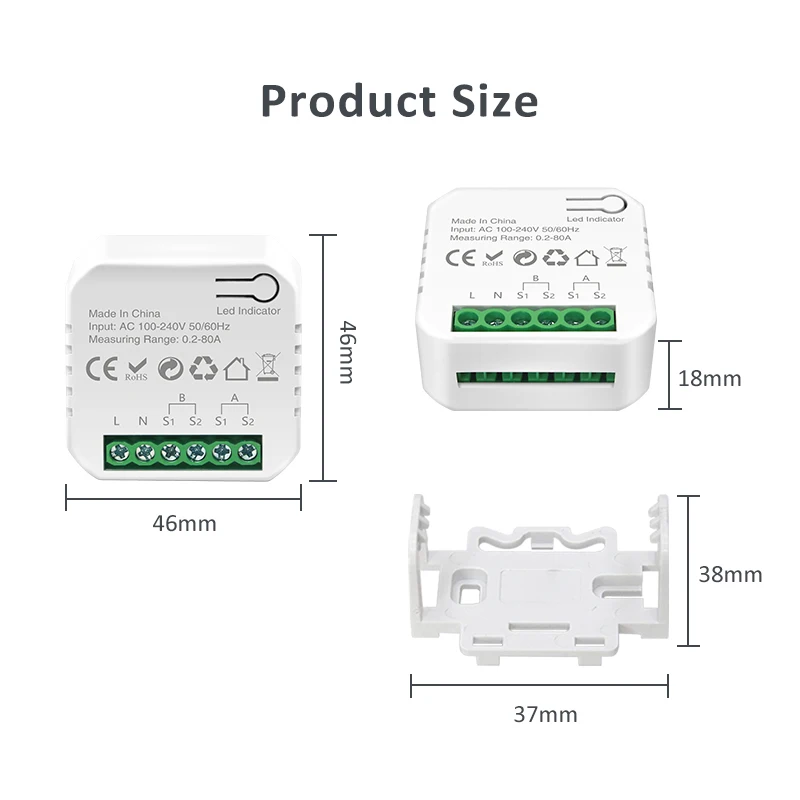 Misuratore Di Energia WiFi Hancaner Per Impianti Fotovoltaici – Monitor Bidirezionale Con CT, Controllo Da App Per Produzione E Consumo
