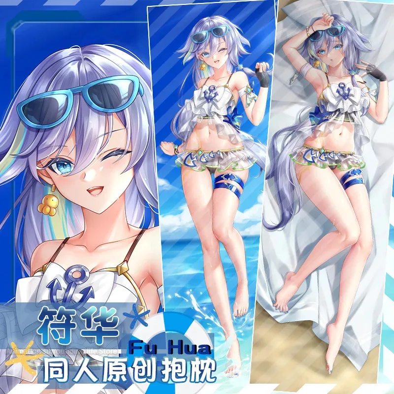 

Honkai Impact 3 Fu Hua Dakimakura Hugging Body Pillow Case Two Side Printed Pillowcase Cosplay Props Otaku Gifts