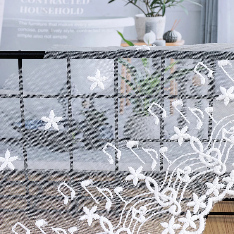 1 Yard Musiknote Mesh bestickter Spitzenbesatz Elfenbein Weiß Schwarz für DIY Handwerk/Hochzeitskleid Nähzubehör Dekoration – Detail 4
