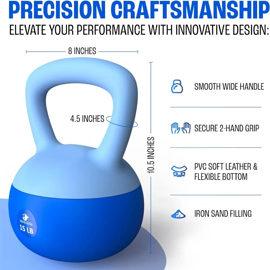 Soft Kettlebells, Kettlebell Sets, Kettle Bell Sets for Women & Men, Safe Strength Training Kettlebells, Kettlebell Weights for