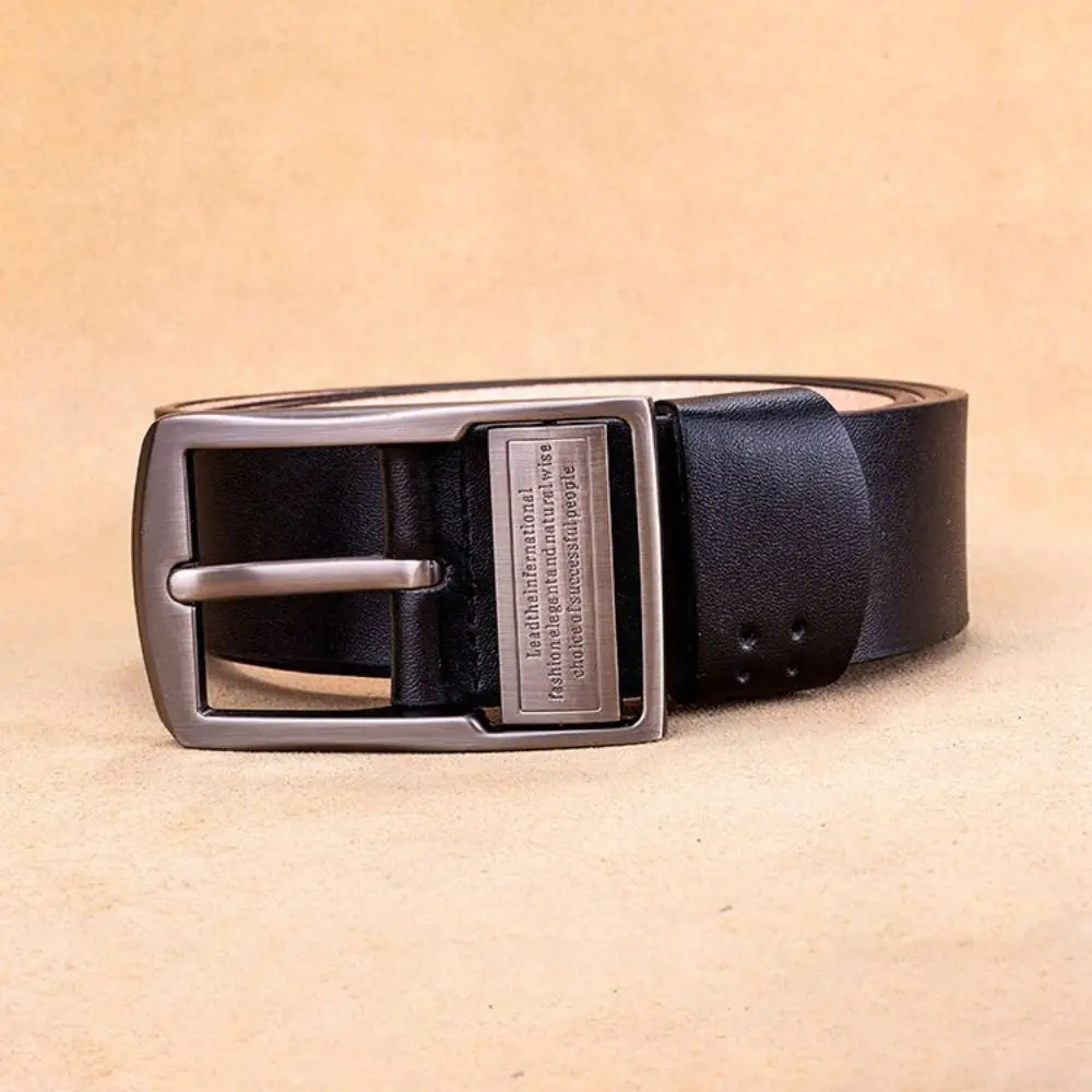 Luxury Leather Belt with Pin Buckle for Casual Wear