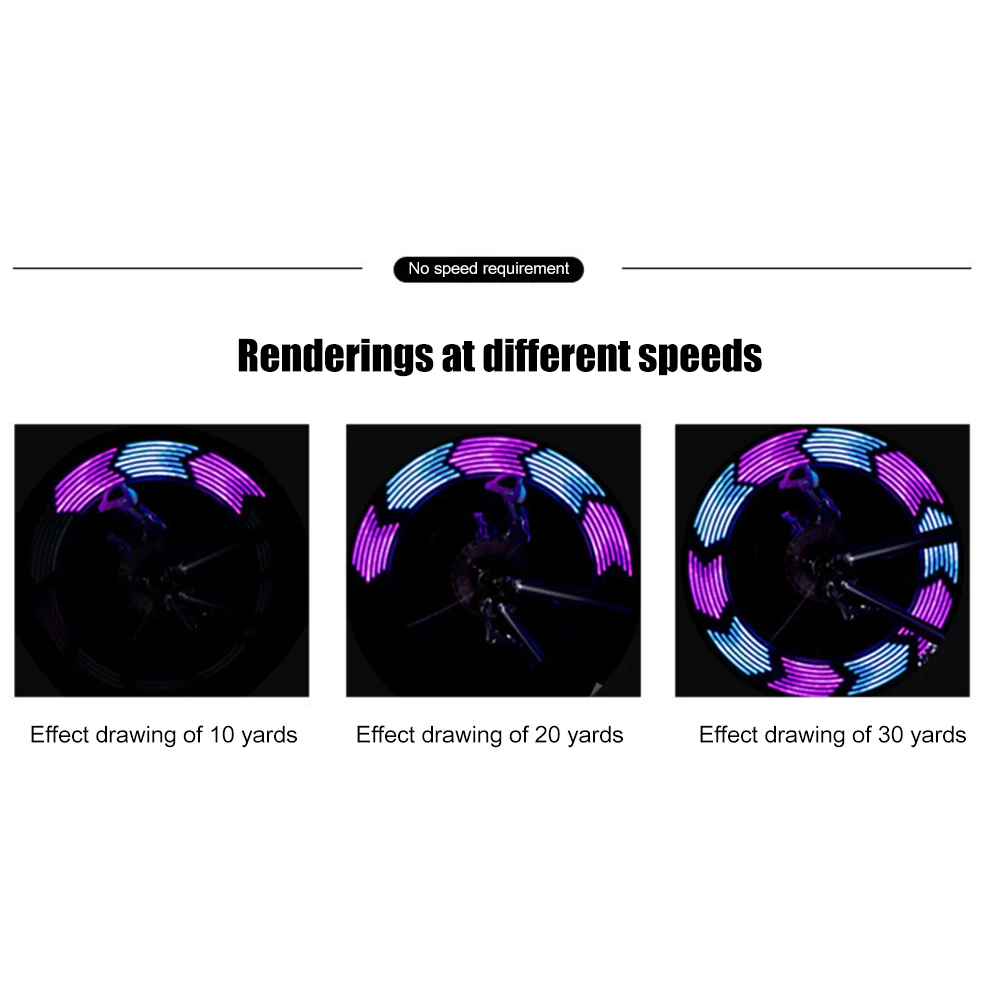 14 RGB LED Bicycle Wheel Signal Tire Spoke Light Mountain Road Bike Warning Lamp