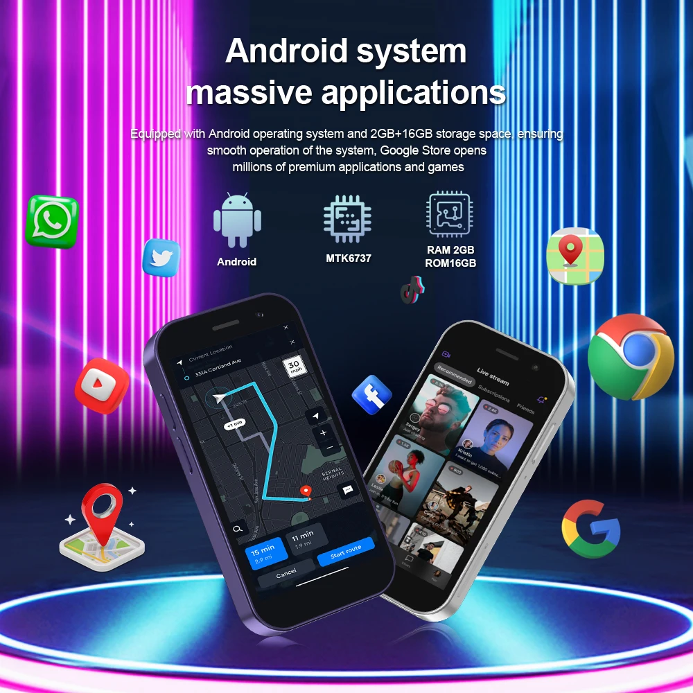 2024 New SERVO KING8000 Mini Smartphone Android 4G LTE Global GPS 3" Display 5MP Camera WIFI Small Mobile Phones 2000mAh Battery 4