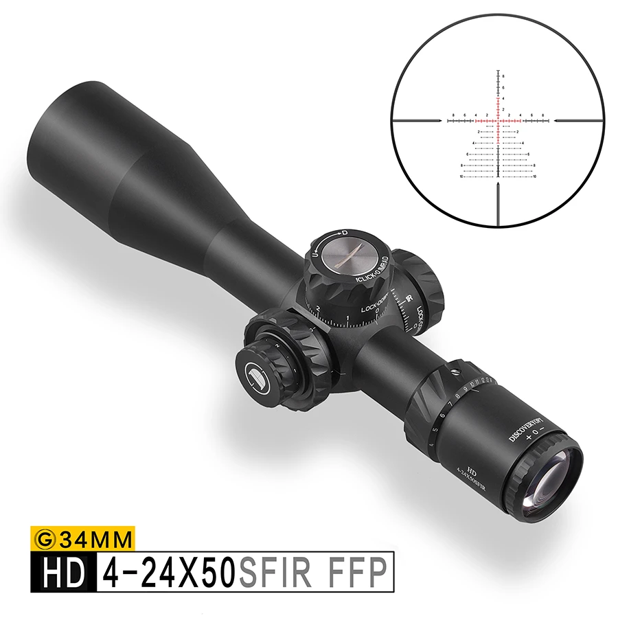 Tactical Rifle Scopes FFP Illuminated Long Range Shooting Discovery HD 
