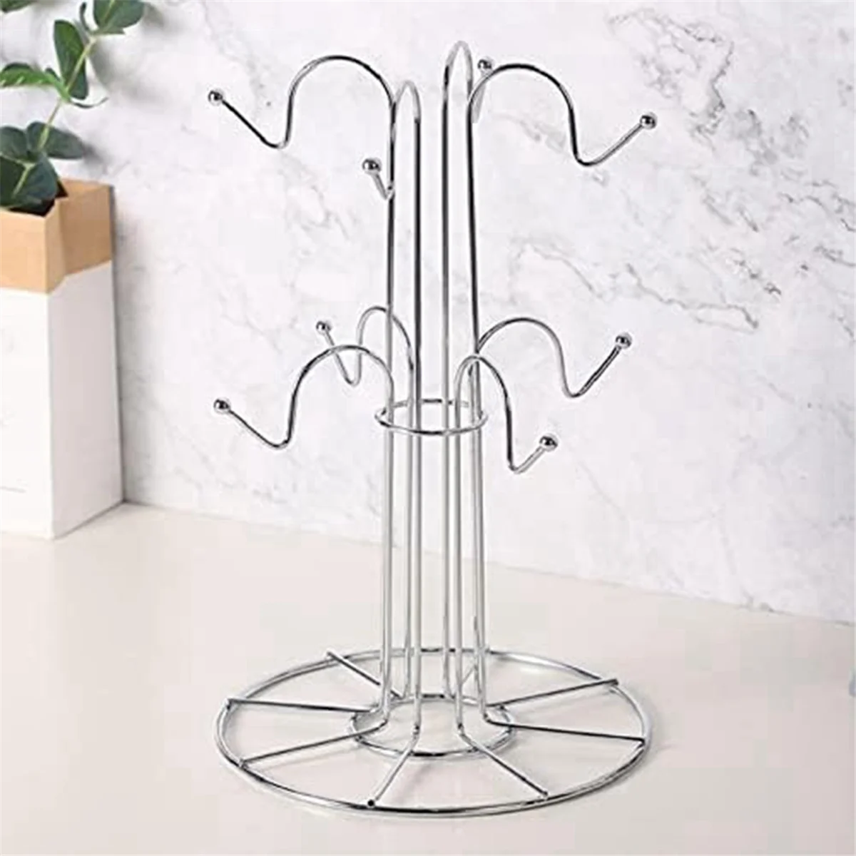 Cup Drying Rack with 8 Hooks Drainer Mug Tree Mug Organizer for Home Desktop