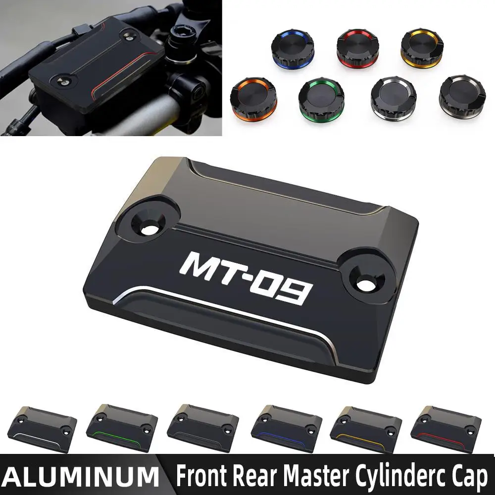 

For Yamaha MT09 MT10 2018 2019 2020 MT 09 MT-10 Motorcycle CNC Front Brake Fluid Reservoir Cap Cover & Rear Master Cylinder Caps