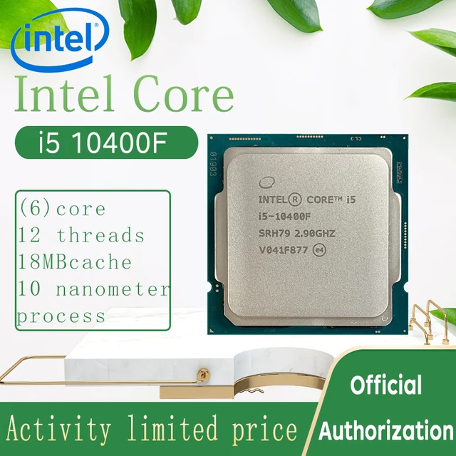 ഇന്റൽ കോർ i5-10400F i5 10400F 2.9 GHz ആറ്-കോർ പന്ത്രണ്ട്-ത്രെഡ് CPU പ്രോസസർ 65W LGA1200 1