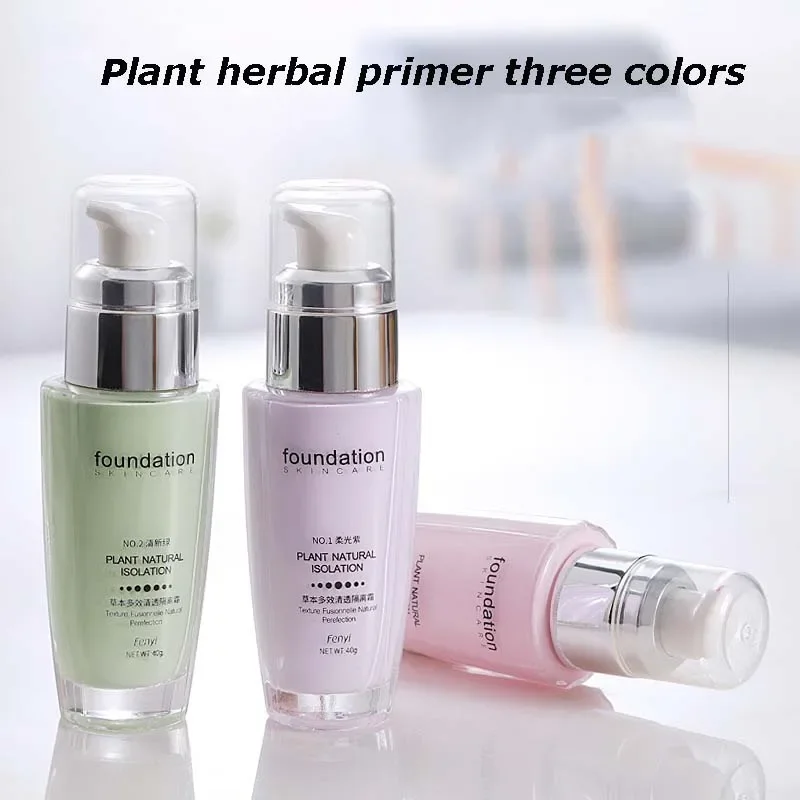 Three Colors Liquid Concealer Mixed Isolation Lotion Makeup Invisible Pore Moisturizing Bright Skin Face Primer Base Foundation