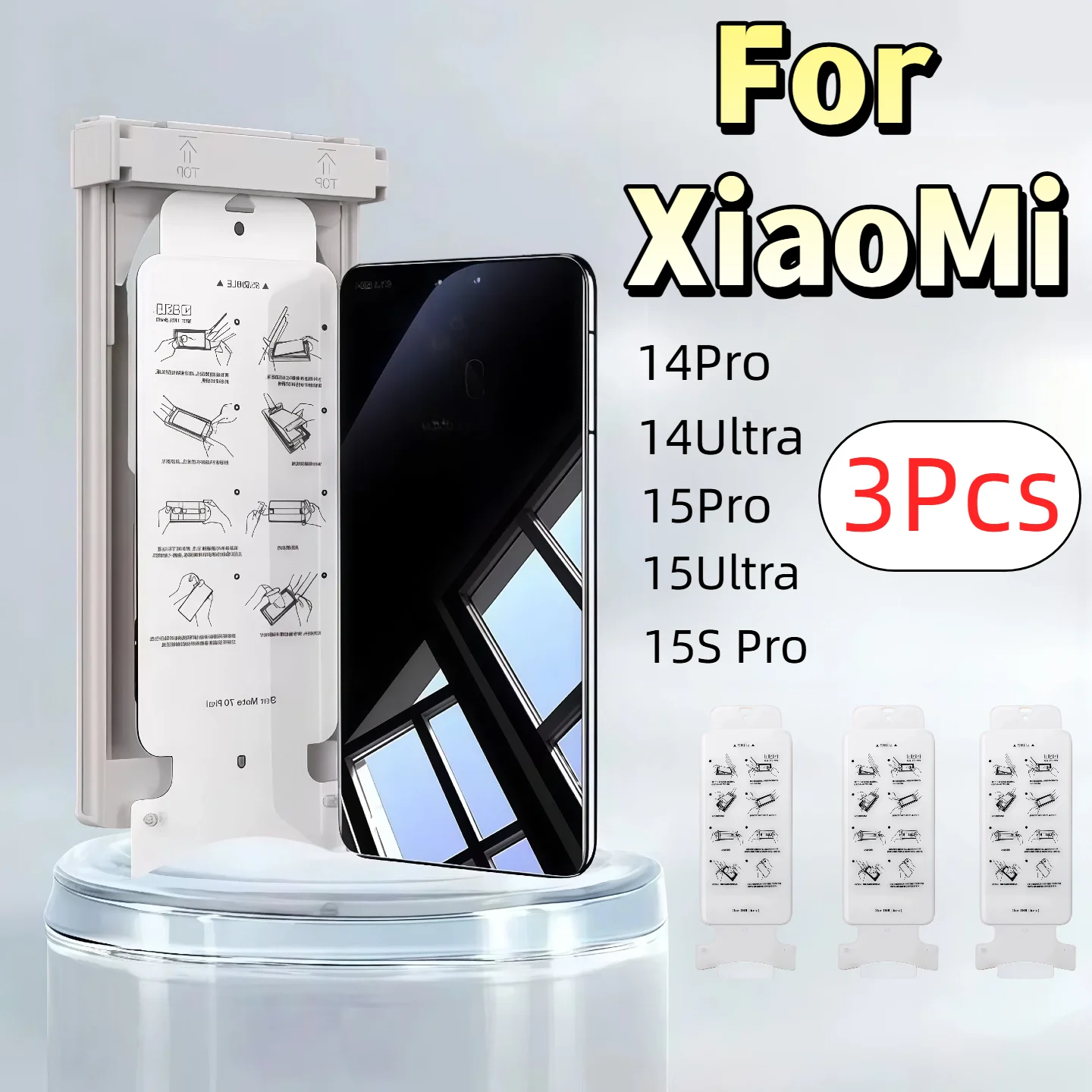 Triple Screen Protector Kit - Dust-Free, Easy Install, Non-Tempered Glass