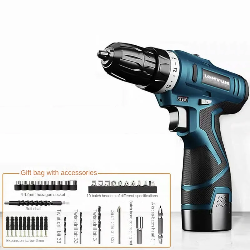 

16.8V Brushless Screwdriver Lithium Electric Drill Charging Hand Drill Electric Tool Torque Drill Repair Kit Impact Wrench