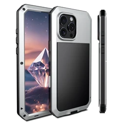 Heavy Tank Shockproof Armor Phone Case with Gorilla Glass - iPhone 12 or 12 Pro (Silver)