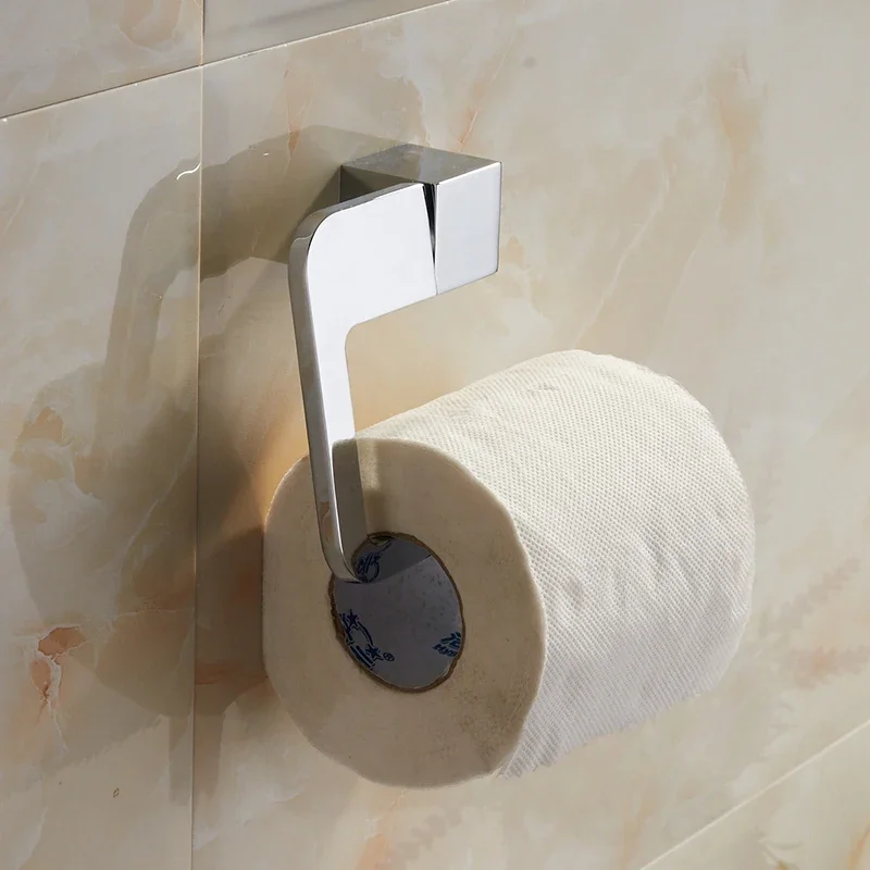 

Держатель для бумажных полотенец Vidric из нержавеющей стали, держатель рулона бумаги в ванную комнату, черный/хромированный, без крышки, держатель для салфеток, аксессуары для туалета