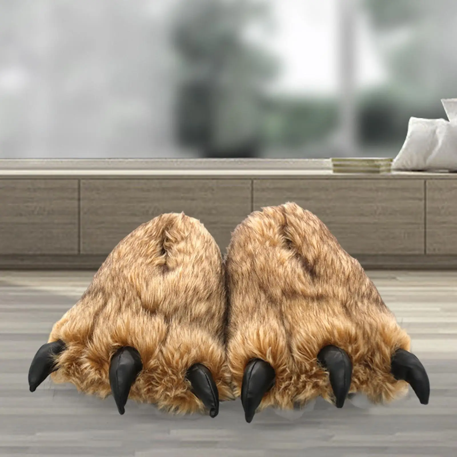 Bear Claw Women Plush Slippers for Bedroom Winter Girls Girlfriends - AliExpress