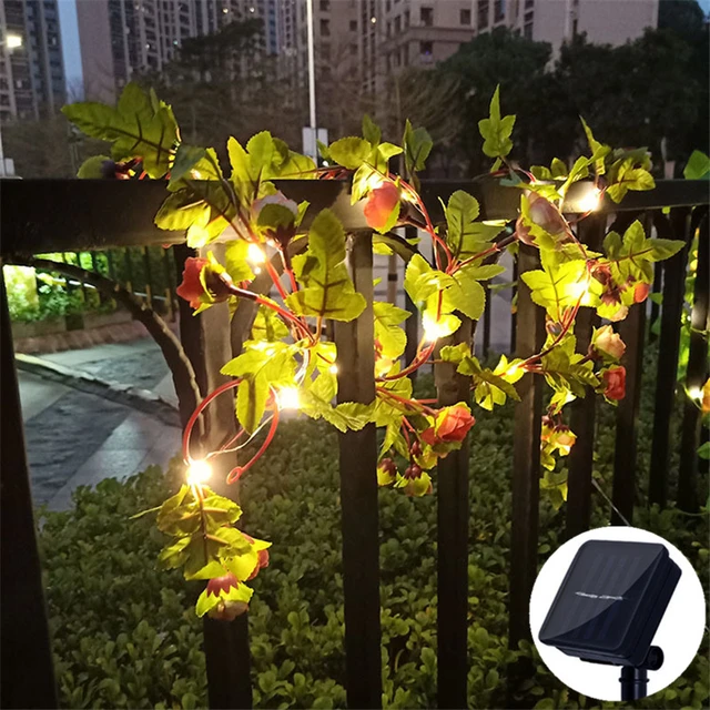 Guirlande lumineuse LED solaire imperméable pour l'extérieur, décoration  féerique de noël, jardin, fête de mariage, nouvel an - AliExpress