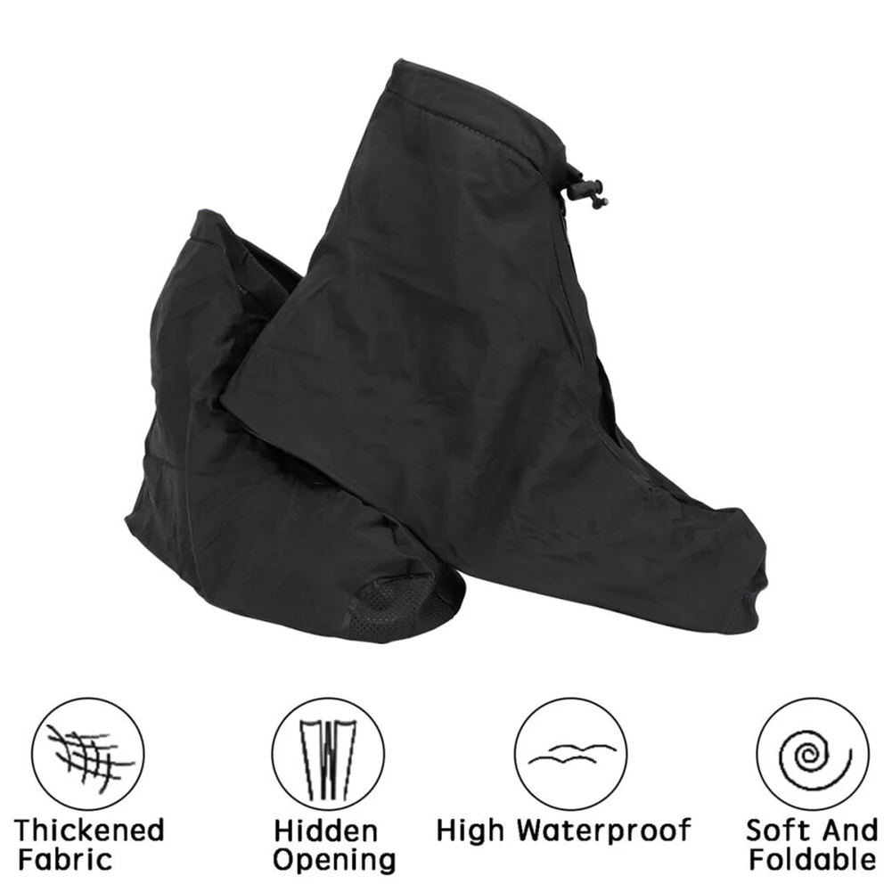 Motorbike Rain Shoe Covers 1Pair Waterproof Non-Slip Shoe Rain Boots Wear-Resistant Sneakers Protector Portable Overshoes