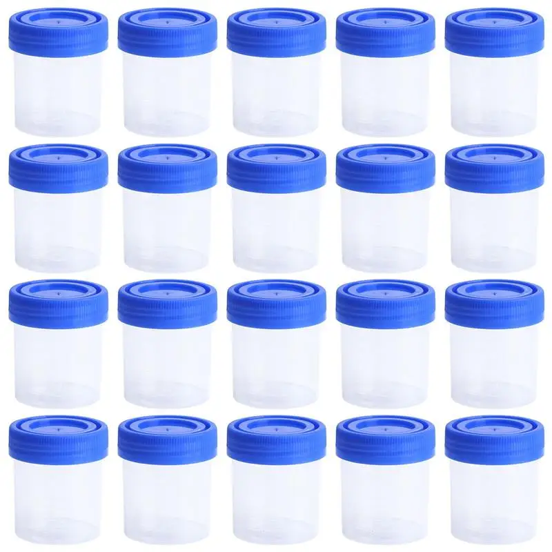 50pcs 40ml Urine Collection Sample Bottle Container Specimen Cup Sample Collection Cup Laboratory Cylinder Color Send Random
