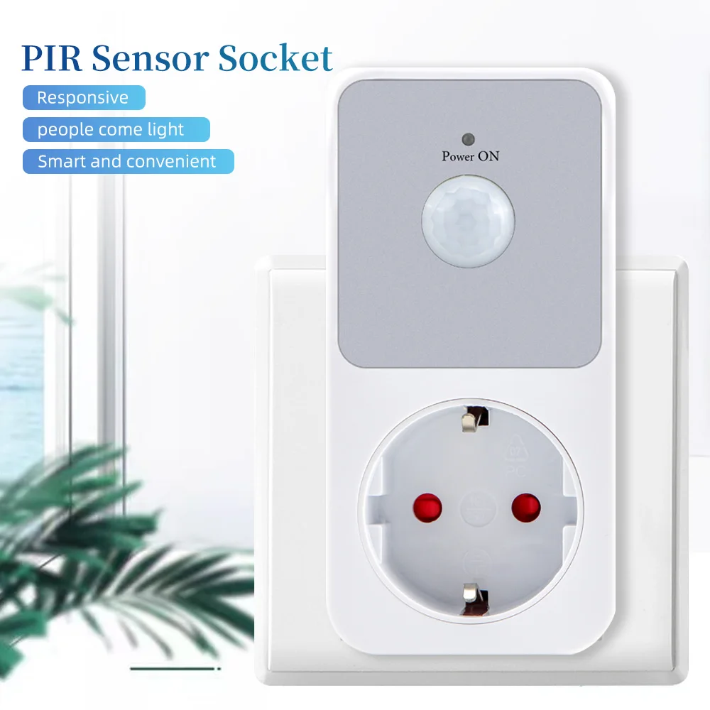 PIR Infrared Sensor Socket Protector LED Night Lights 220V EU FR US UK Plug 120° Degree Wide Angle Automatic Induction Retardant 110v 220v 10w led cnc machine lights eu uk us au plug