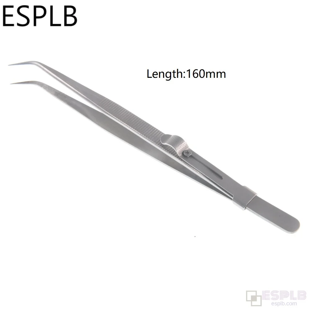 ESPLB Precision Anti Static Tweezers 6'' Diamond Adjustable Tweezers For Jewelry Electronic Component Tools