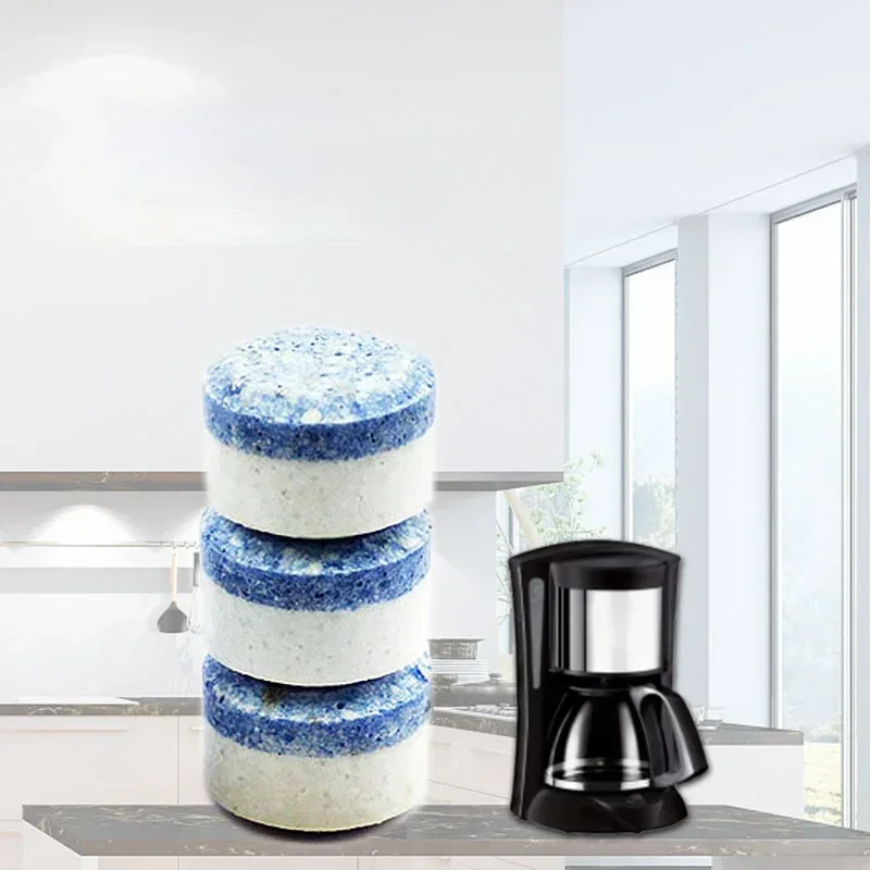 Coffee Machine Cleaning Tablet 10pcs Powerful Two-color Effervescent Tablet Kitchen Tea Dirt Descaling Agent Cleaning Product