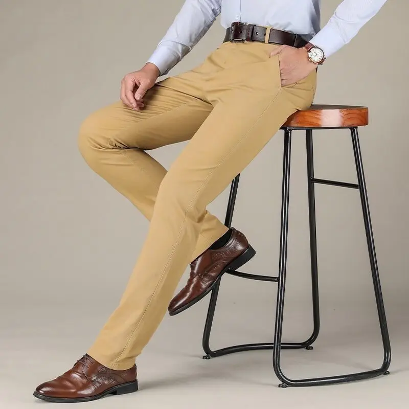 British Style Men High Quality Casual Dress Pant Men Design Slim Trousers Formal Office Social Wedding Party Dress Suit Pant S10 business pants suit pants men pants