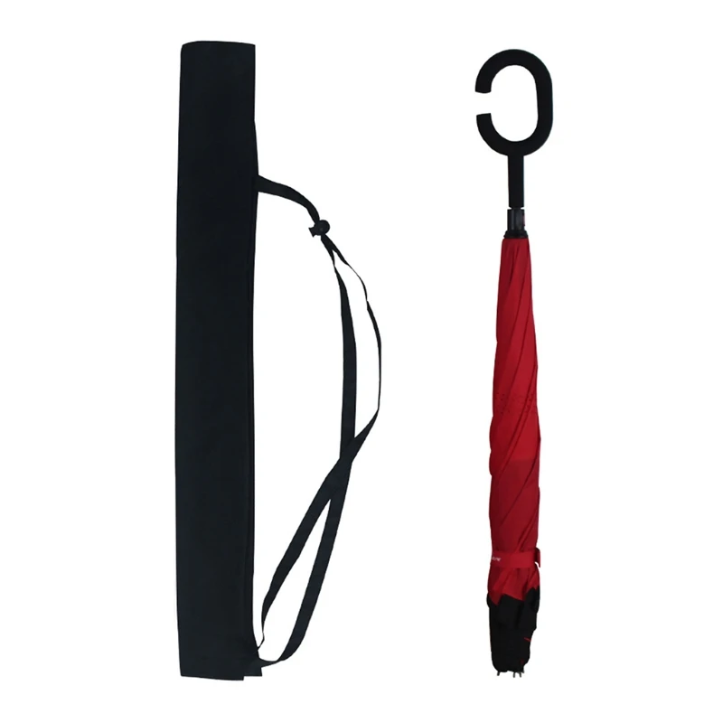 Upside Down C-Handle Reverse Umbrella Storage Bag Case Anti-Dust Protective Covers Shoulder Strap Carry Holder